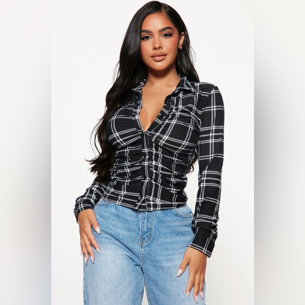 Rushed Plaid Top